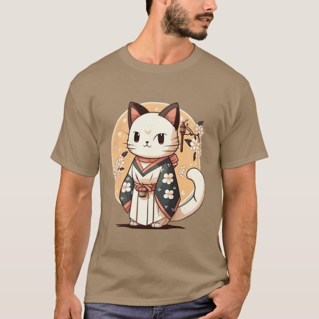 Camiseta Gato japonês engraçado (Frente)