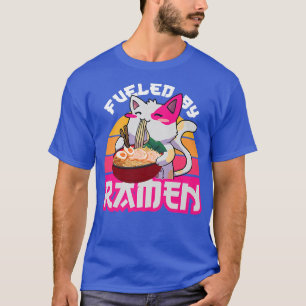 Camiseta Gato Japonês legal Come Ramen, Cumprido Por Citaçã
