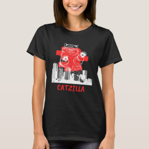 Camiseta Gato Japonês Louco, o Monstro Catzilla