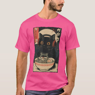 Camiseta Gato Japonês Retro Engraçado Kawaii Gamer Fofo