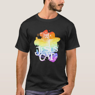 Camiseta Gato Jesus Bandeira Lgbt Orgulho Gay Arco-íris Cr