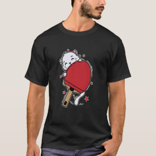 Camiseta Gato joga Tênis de Mesa