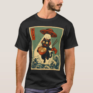 Camiseta Gato jogador de anime japonês vintage engraçado Ra