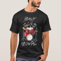 Gato Jogando Drum Drummer Meowtal Kitten Musical S