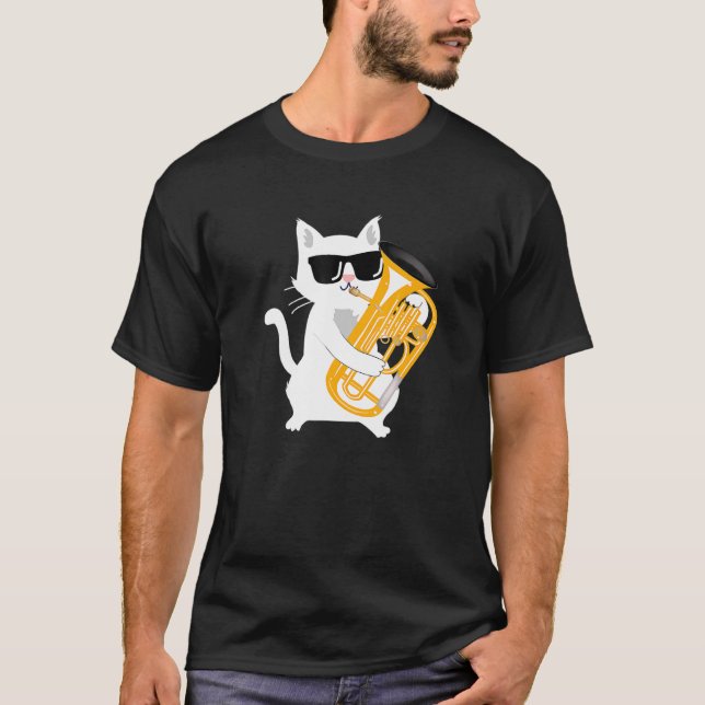 Camiseta Gato Jogando Eufonio (Frente)