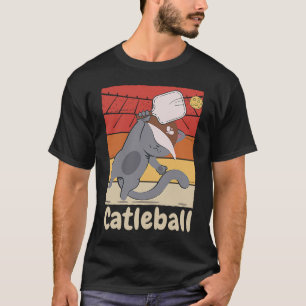 Camiseta Gato Jogando Jogo de Pedra Vintage Cat Picklebal
