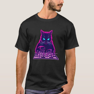 Camiseta Gato Jogando Xadrez