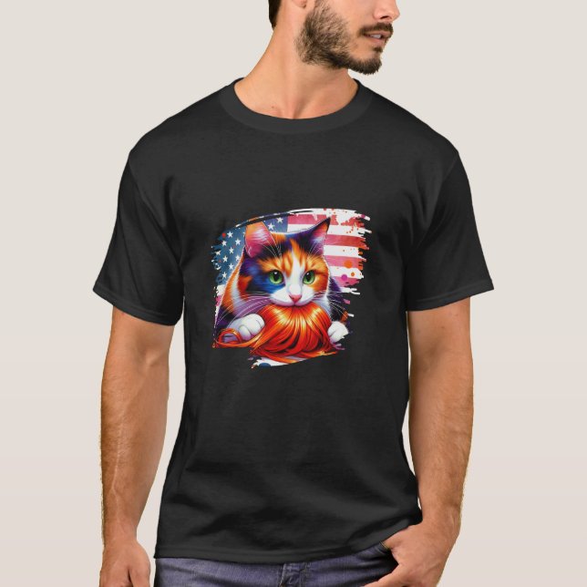 Camiseta Gato Kamala Harris com um gato engraçado de porco  (Frente)