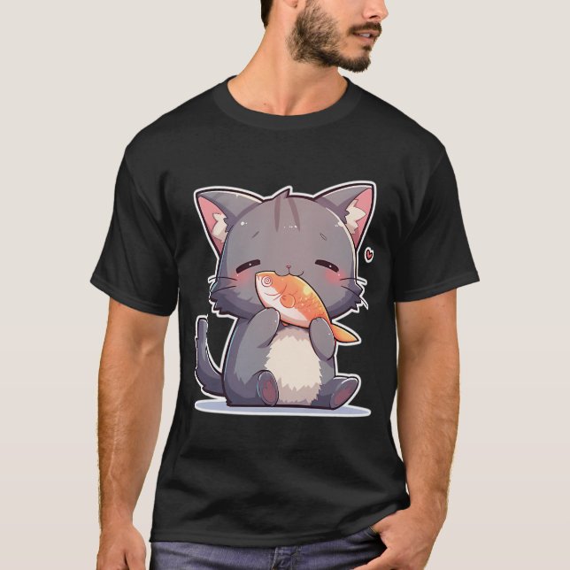 Camiseta Gato kawaii (Frente)