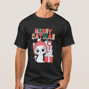 Camiseta Gato Kawaii Bonito olhos grandes apresenta Cristo