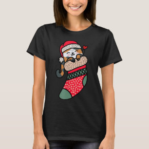 Camiseta Gato Kawaii Calico Bonito Na Meia De Natal