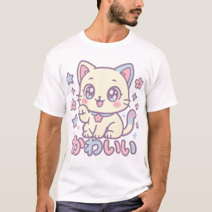 Camiseta Gato Kawaii Cute Streetwear japoneses
