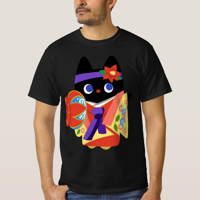 Camiseta Gato Kimono de Okinawa (Frente)