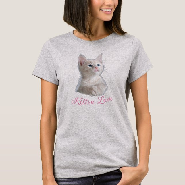 CAMISETA GATO KITTEN AMOR DE PET (Frente)