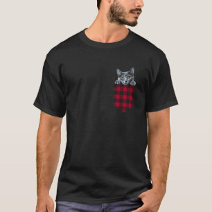 Camiseta Gato Korat No Bolso Espiando Amante de Gatinhos Mã
