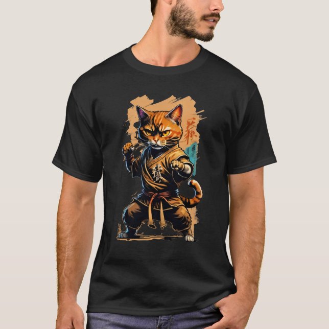 Camiseta gato kungfu (Frente)