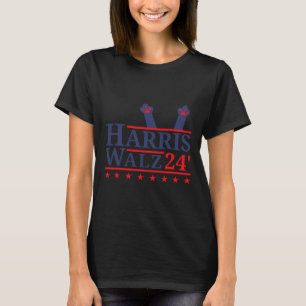 Camiseta Gato Lady For Kamala Harris Tim Walz Eleição 2024