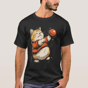 Camiseta Gato lançador de peso no Arremesso de Peso