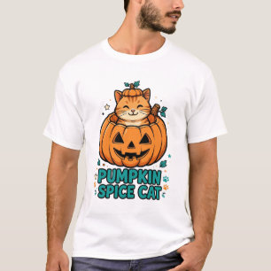Camiseta Gato Laranja da Abóbora com Tempero de Abóbora no 