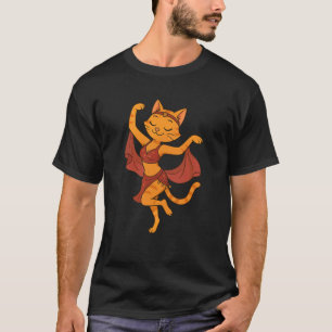 Camiseta Gato Laranja Dança do Ventre Dançarino Mãe Pai Cri