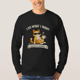Camiseta Gato Laranja Engraçado Eu Faço O Que Quer