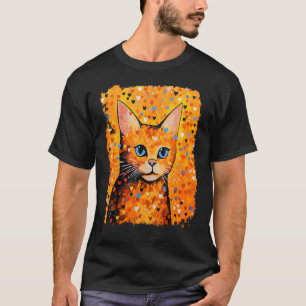 Camiseta Gato Laranja Gengibre Fofo Pop Art
