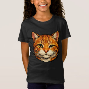 Camiseta Gato Laranja Tabby Curioso