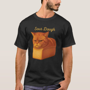 Camiseta Gato Laranja Tabby de Pão Puro Engraçado Recém Ass