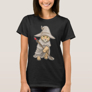 Camiseta Gato laranja Varinha Mágica de Feiticeiro