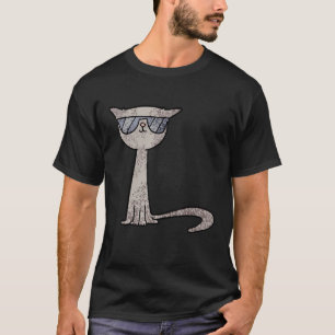 Camiseta Gato legal com óculos de sol Gato o chefe