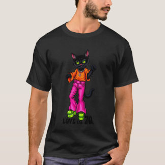 Camiseta Gato Legal com roupa de Disco dos anos 70 - AME OS
