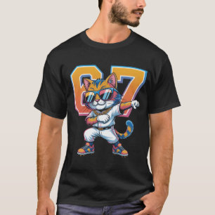 Camiseta Gato Legal Dabbing 67 Presente para Fã de Esportes