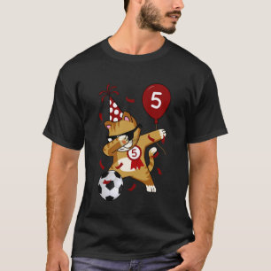 Camiseta Gato Legal Dabbing Futebol de Futebol Aniversário