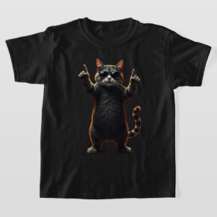 Camiseta Gato Legal Dançarino de Rock Presente d