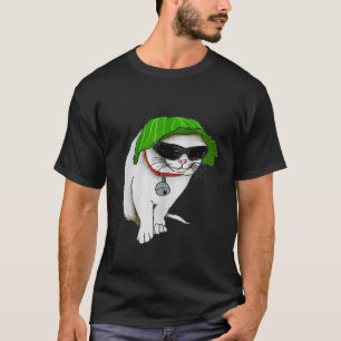 Camiseta Gato legal De Gato Cinto Com Óculos Para Dia de os