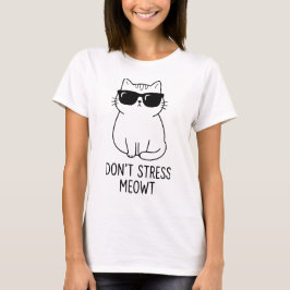 Camiseta Gato Legal Divertido com Óculos de Sol Gráfico Rua