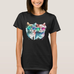 Camiseta Gato Legal do Gato do Gato Hippie do Gato com Ócul