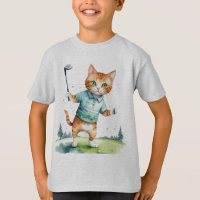 Gato Legal e divertido Golfer Humor do Animal de G
