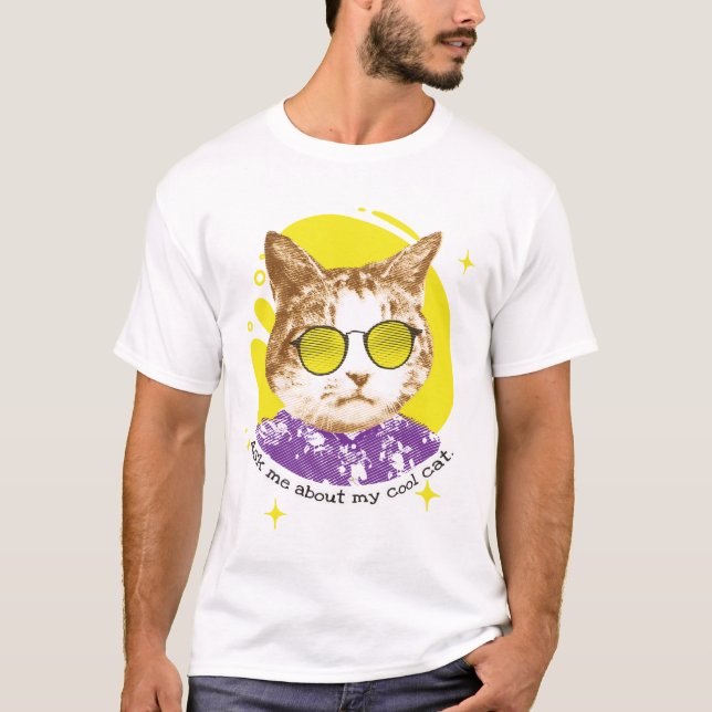 Camiseta Gato Legal engraçado nos óculos escuros (Frente)