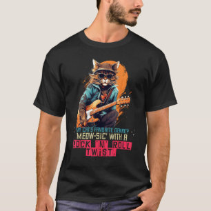 Camiseta Gato Legal para Gatos de Rock e Amantes de Música