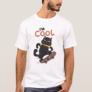 Camiseta Gato Legal Skateboard – Ilustração Divertida de Ga