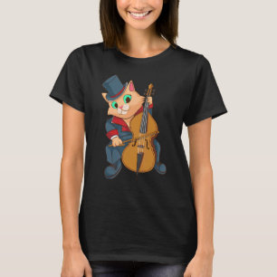 Camiseta Gato Legal Tocando Violoncelo Instrumento Pla Dive