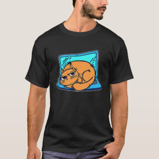 Camiseta Gato legal trabalhando de laptop em casa escritóri