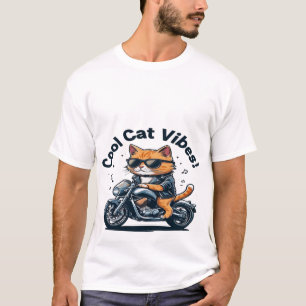 Camiseta Gato legal Vibes Motocicleta T-Shirt Funny Biker C