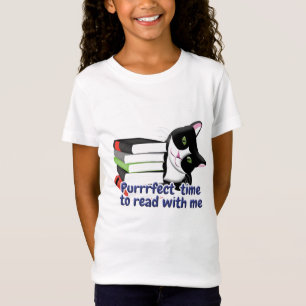Camiseta Gato Leitor de Livros