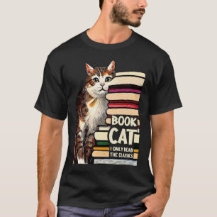 Camiseta Gato Leitor de Livros Estudante Gatinho