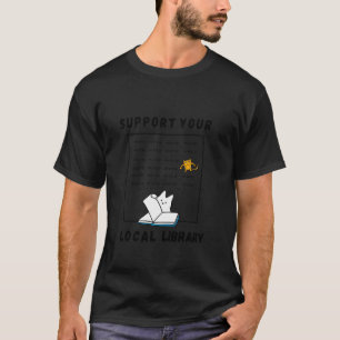 Camiseta Gato Leitores de Livros da Biblioteca Local Divert