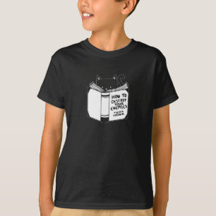 Camiseta Gato Lendo Como Destruir seus Inimigos Com Gentile