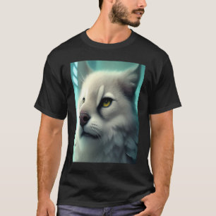 Camiseta Gato Leopardo Filhote Leão Branco Fofinho como Nev