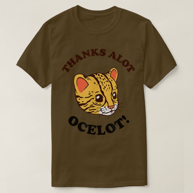 Camiseta Gato-Leopardo Ocelot   OcelotCute Ocelot  (Frente do Design)